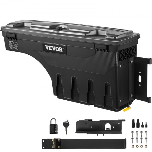 VEVOR Truck Bed Storage Box Lockable Pivot for Tundra 2007-2021 Passenger