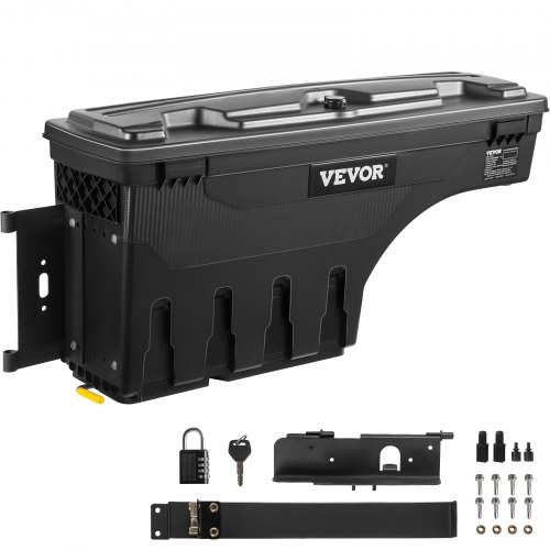 VEVOR Truck Bed Storage Box Lockable Pivot for Tundra 2007-2021 Driver