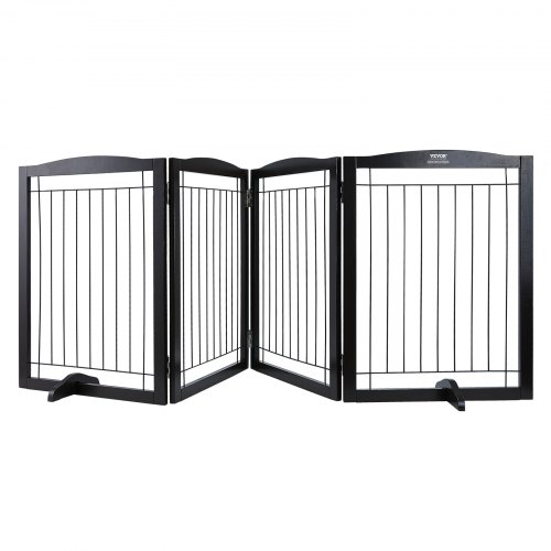 VEVOR Free Standing Dog Gate, 32' H x 96.5' W Freestanding Pet Gate, 4 Panels Fo