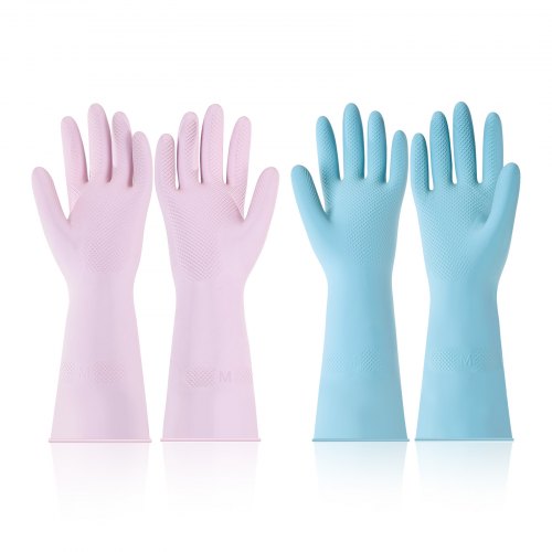 

Reusable Cleaning Gloves 2 Pairs Household Dishwashing Gloves Non-Slip Medium