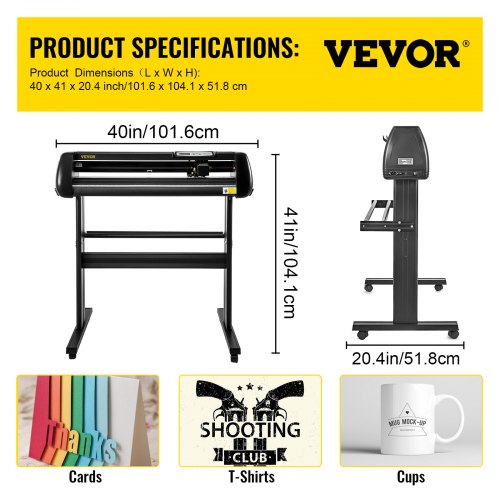 Details about   VEVOR 34" Vinyl Cutter/Plotter Sign Cutting Machine Software 3 Blades LCD Screen 