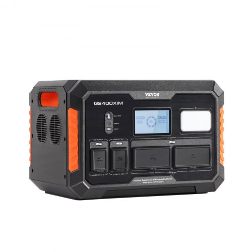 VEVOR Solar Generator 1843Wh 2400W with 13 Charging Ports