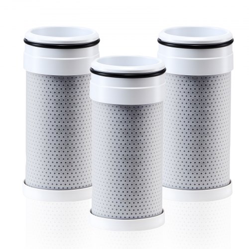 VEVOR Faucet Filter Replacement, 3-Pack Water-Filter Cartridge, 5-Layer High-Efficiency Filtration, 3-Month Value and 317 Gal Lifespan / Filter, Compatible with Models 8807 & 8811 Filtration System