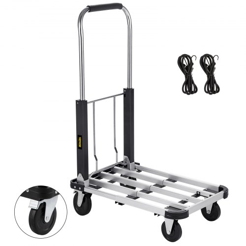 Portable Cart Folding Dolly Push Truck Hand Collapsible Trolley Luggage 220 lbs 