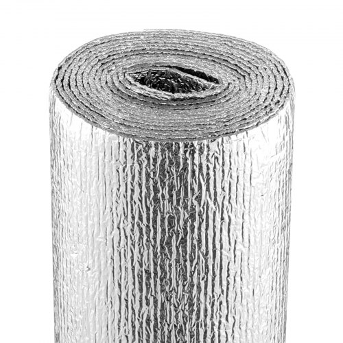 

VEVOR Double Reflective Insulation Roll Foam Core Radiant Barrier 120 x 48 Inch / 3 x 1.2M