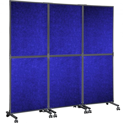 

VEVOR Acoustic Room Divider 72" x 66" Office Partition Panel 3 Pack Office Divider Wall Navy Blue Office Dividers Partition Wall Polyester & 45 Steel Cubicle Wall Reduce Noise and Visual Distractions