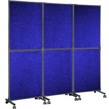 VEVOR Acoustic Room Divider 72" x 66" Office Partition Panel 3 Pack Office Divider Wall Navy Blue Office Dividers Partition Wall Polyester & 45 Steel Cubicle Wall Reduce Noise and Visual Distractions