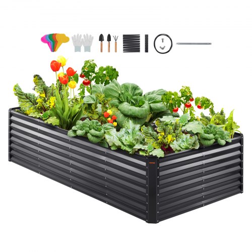 VEVOR Galvanized Raised Garden Bed Planter Box 94.5x47.2x23.6 VEVOR Galvanized Raised Garden Bed Planter Box 94.5x47.2x23.6