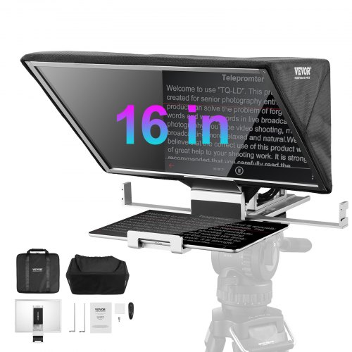 

VEVOR 16'' Floor Type Teleprompter Remote for Webcam Smartphone Live Streaming