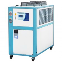 VEVOR 3 Tons Air-cooled Industrial Chiller 3HP Compressor Finned Condenser Micro-computer Control & 67L Stainless Steel Water Tank