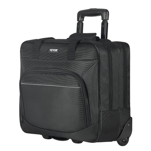 

VEVOR Rolling Laptop Bag 15.6 Inch Wheeled Computer Bag for Women & Men Black