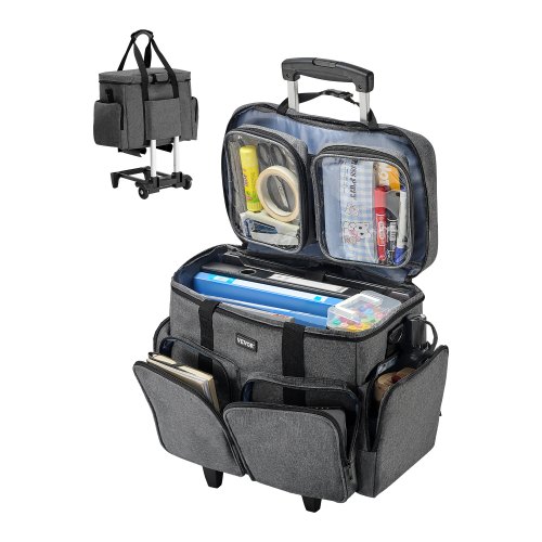 

VEVOR Rolling Laptop Bag 15.6 Inch Wheeled Computer Bag for Women & Men Gray