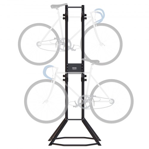 

VEVOR 4 Bike Storage Rack, Free Standing Gravity Wall Vertical Bike Rack, Fully Adjustable Bike Rack Garage, Sturdy Steel & Easy Assemble, for Garage, Living Room, Shed, Holds Up to 260 lbs Black