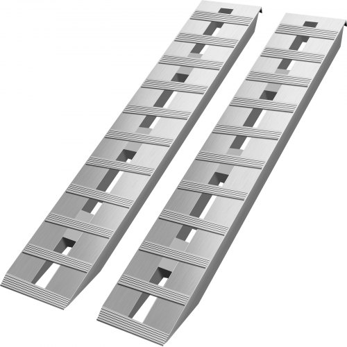 

VEVOR 60'' X 12''X 2.5'' Aluminum Trailer Ramps 6000LBS Total Beavertail Hook End 1 Pair 2 Ramps