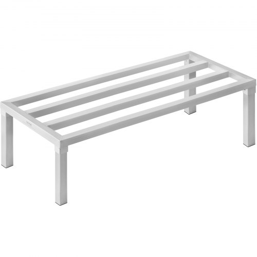 VEVOR Aluminum Dunnage Rack, 48” x 20” Commercial Food Floor Rack, 12” Off the Floor, 1000 lbs Capacity All-Welded Aluminum Storage Rack, for Storage