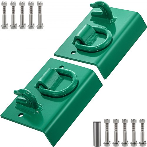 

VEVOR Tractor Bolt on Hooks, 1/4" Bolt on Grab Hooks, 4700LBS G70 Forged Bolt on Hooks for Tractor Bucket with 1/2" Shackles, Work Well for Tractor Bucket, RV, UTV, Truck Hardware Included