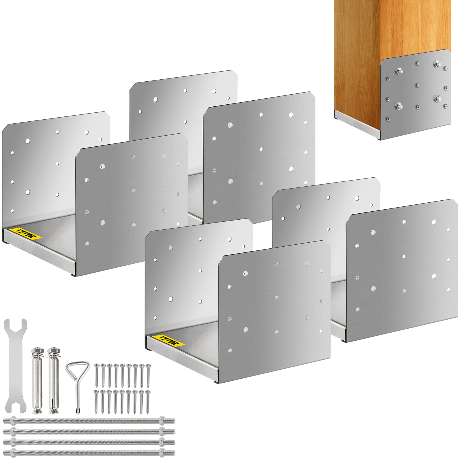 Vevor Adjustable Deck Post Base Standoff Post Base 8x8 In For Rough Size Lumber от Vevor Many GEOs