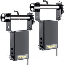 VEVOR 2 Pack Trailer Winches 5400lb 3 Pin Holes for Height Adjustment Stake Pocket, Black