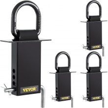 VEVOR Stake Pocket D Ring 4 Pack 12000 lbs Removable Iron D Rings Truck Trailer