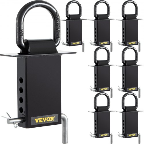 

VEVOR Stake Pocket D Ring, 8 Pack Heavy Duty Adjustable D Rings w/ 5400 lbs Secure Working Capacity & 5 Holes for Height Adjustment, Removable Tie Down Utility for Flatbed Cargo Trucks, Black