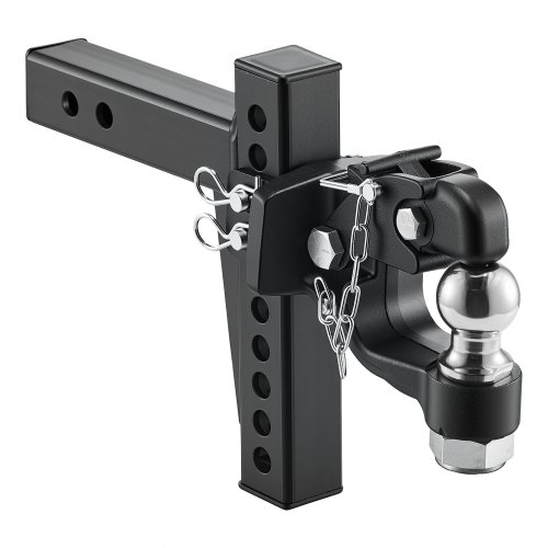 VEVOR Pintle Hook, 2 in Ball 20000 lbs Max. Towing Capacity Pintle Hitch, for Trucks, Trailers, and Heavy-Duty Towing, Fits 2 in Receiver, Combines Hitch Ball & Hook Functions, Flexible Connection