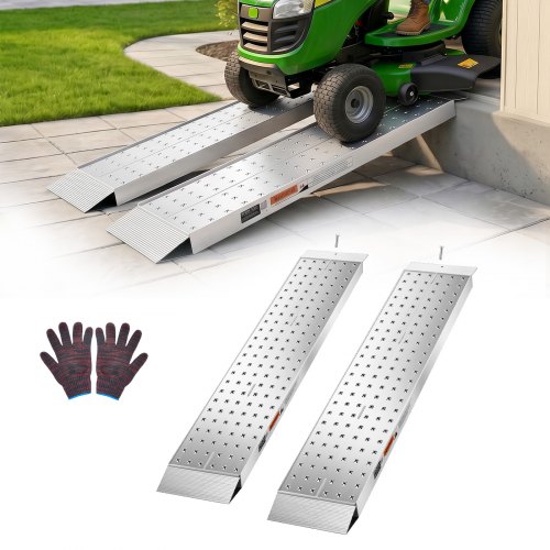 

VEVOR Aluminum Trailer Ramps, 2PCS 55 x 12 in, Heavy-Duty ATV Ramp Set with Anti-Slip Plates, 3000LBS Combined Capacity Loading Ramps for Motorcycles, Lawn Mowers, Farm Tractors, Carts