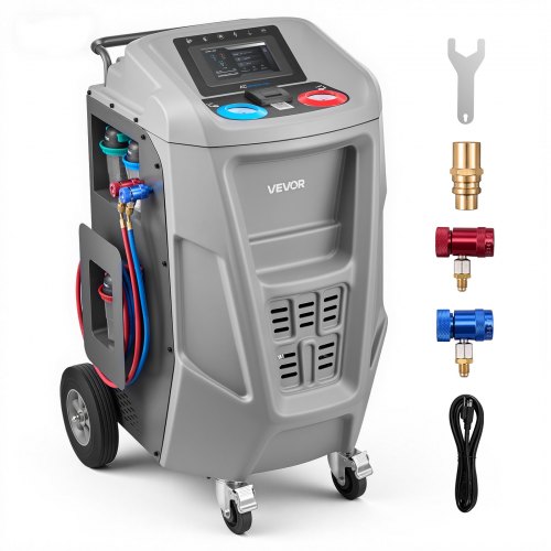 

VEVOR Fully Automatic Refrigerant Recovery Machine for 1234yf, ≥98.5% Accuracy, 7-Inch Touch Screen, AC Recovery, Vacuum, and Recharging Machine for Standard and High Voltage Automotive A/C Systems