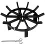 VEVOR 16in Fire Grate Log Grate ,Wagon Wheel Firewood Grates 10 Iron Bars, Fireplace Grates Burning Rack Holder 4 Legs for Indoor Chimney, Hearth Wood Stove and Outdoor Camping Fire Pit