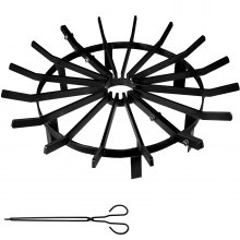 Wheel Fire Grate Fire Pit Log Grate 28-inch Fire Pit Grate Round Fire Pit Wheels