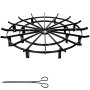 Wheel Fire Grate Fire Pit Log Grate 40-Inch Fire Pit Grate Round Fire Pit Wheels