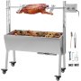 88 Lbs Bearing Lamb Spit Roaster Machine Charcoal Rotisserie Stainless Steel
