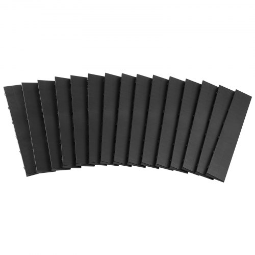 

VEVOR Male Garage Floors Transition Edge Kit, 15 PCS Sturdy PP Interlocking Modular Garage Floor Edging Slip-resistant, Easy Assembly Compatible Only With VEVOR Upgraded 6-Lock Garage Mats, Black
