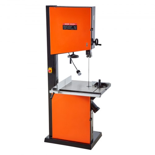 VEVOR Woodworking Bandsaw, 457 mm, Band Saw with 2240W 3HP Motor, 406 mm Maximum Cutting Height, 690 x 510 mm Cast Iron Table, with 360° Work Light, Miter Gauge, Fence, Band Saw for Woodworking