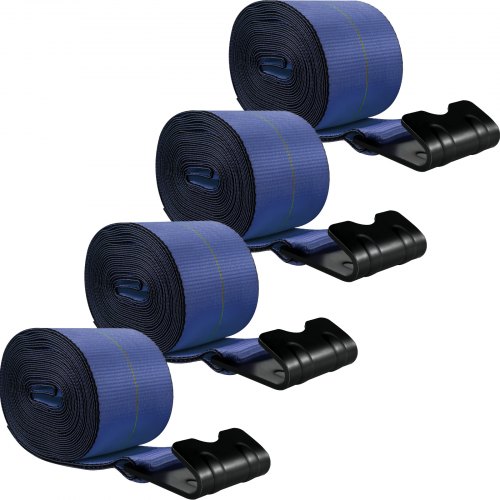 Vevor Truck Straps Winch Straps 4"x30' With Flat Hook For Towing Blue 4 Pack