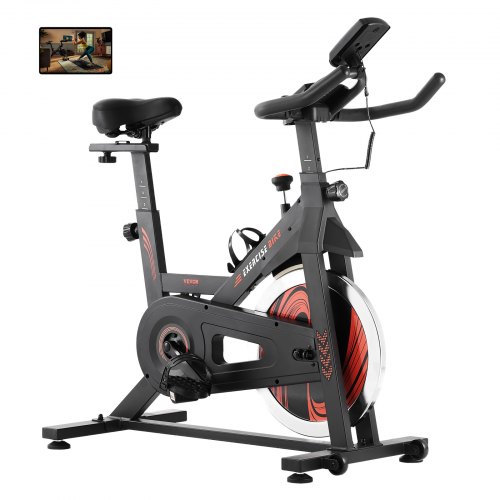 VEVOR Exercise Bike, Adjustable Stationary Bike, Indoor Cycling Bike for Home Cardio, Workout Bike with Silent Belt Drive, Comfortable Seat Cushion, LCD Monitor, and Heavy Flywheel LSJSCMCSXDJPO87KCV9