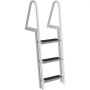 Aluminum Dock Ladder Boat Dock Ladder 3 Steps Pontoon Ladder, Dock Stairs