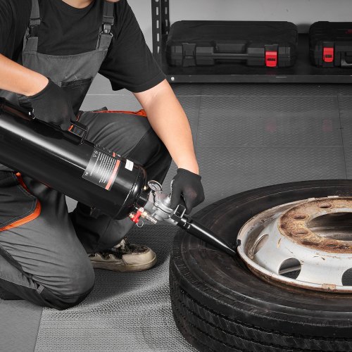 VEVOR Portable Tire Bead Seater, 2.1 Gal / 8 L Air Bead Blaster, Handheld Tire Inflator Tool, 87-116 PSI Operating Pressure, Trigger Seating Inflator for Car, Compact SUV, Light Truck, E-Bike, RV, ATV