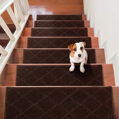 VEVOR Stair Treads, Stairs Carpet Non Slip 9 X 28, Indoor Stair Runner For Wooden Steps, Anti Slip Carpet Soft Edging Stair Rugs Mats For Kids Elder