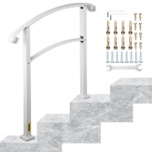 Iron Step Handrail Stair Railing Kit For 3 Step Handrail Outdoor Deck Hand Rail