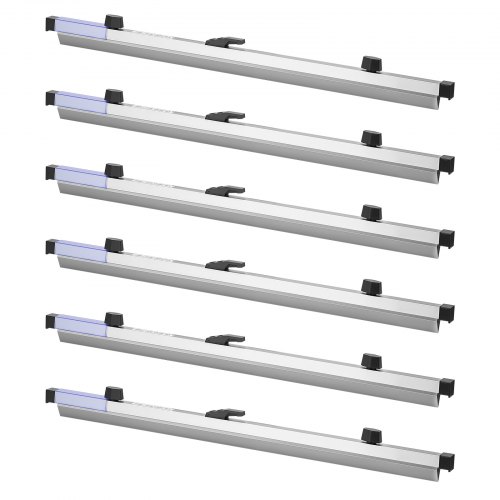 

VEVOR Blueprint Clamps, 24 Inches, Blueprint Hanging Clips Binding Strips, Aluminum Construction, Document Storage, for Blue Print, Maps, Construction Paper Posters Plans Drawings Arts, Pack of 6