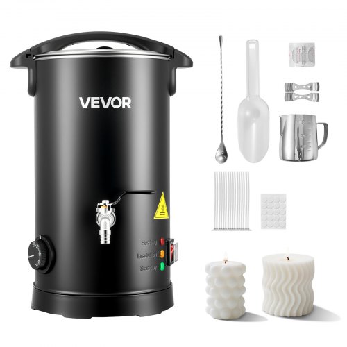 

VEVOR Wax Melter for Candle Making, 5.3 Qts, Fast and Even Heating, with Easy Pour Spout and Temperature Control, Hourglass Base for Non-Stick Smooth Flow, Wax Melting Pot for Making Candles Soaps