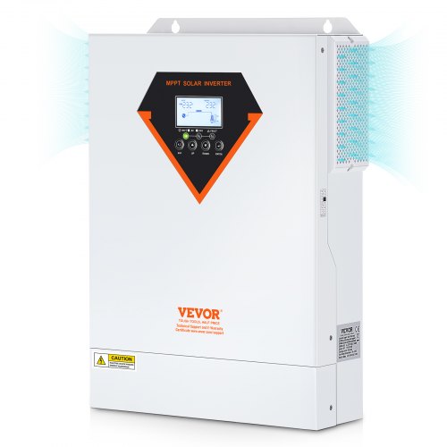 VEVOR Hybrid Solar Inverter, 5500W, Pure Sine Wave Off-Grid Inverter Charger, 230V AC All in One Power Inverter with Build-in 100A MPPT Solar Charge Controller, Support Solar Utility Hybrid Charging