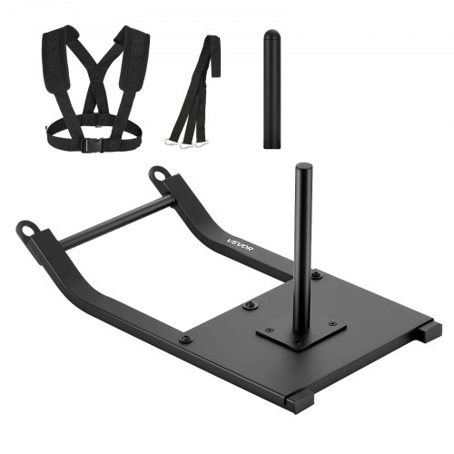 Weight Power Pull Push Sled Workout Fitness Strength Speed Training Sled Black