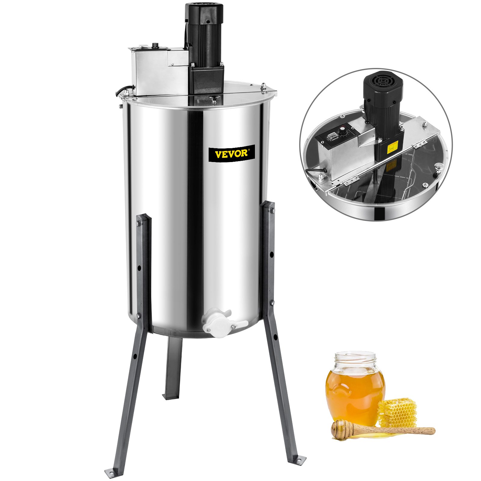 Electric Honey Extractor 2/4 Frame Stainless Steel Beekeeping Equipment Drum от Vevor Many GEOs