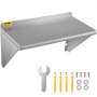 VEVOR Stainless Steel Wall Shelf Commercial Kitchen Shelf 12''x36'' w/ Brackets