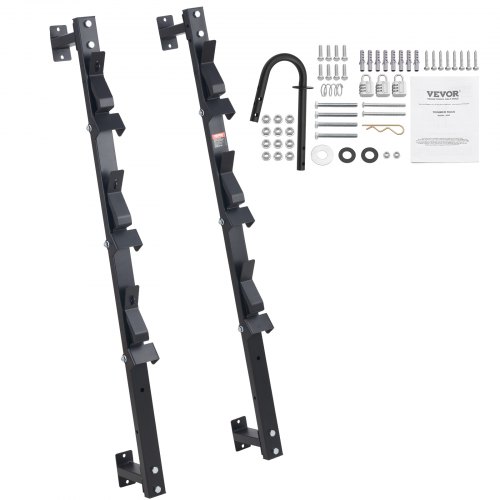 

VEVOR Trimmer Rack, 3 Place Weeder Trimmer Rack, Trim Holder Trailer Rack with Zinc Alloy Password Lock, Wall-mounted or Mount on Enclosed Trailer Landscape Weed Eater, Pair