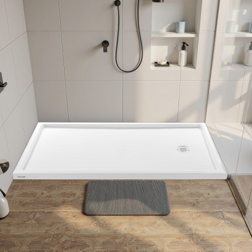 VEVOR Shower Pan 60″ L x 36″ W Single Threshold Shower Base Right Drain