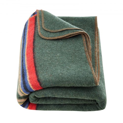 

Wool Camping Blanket 64" x 88" Warm for Camping Hiking Travel Texture