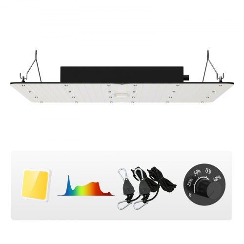

VEVOR LED Grow Light, 400W Full Spectrum Dimmable, High Yield Samsung 2B1B Diodes Growing Lamp for Indoor Plants Seedling Veg and Bloom Greenhouse Growing, Daisy Chain Driver for 4x4/5x5 ft Grow Tent
