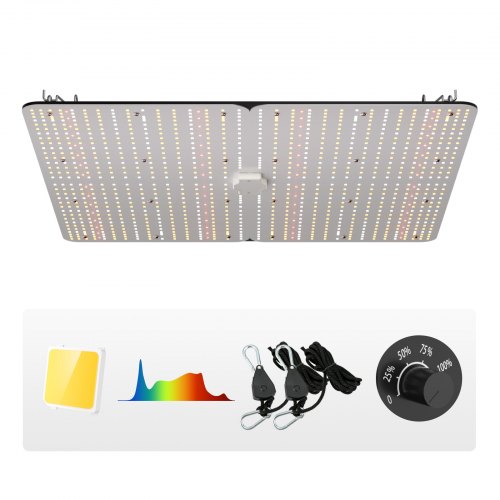 

VEVOR LED Grow Light, 400W Full Spectrum Dimmable, High Yield Samsung 2B1B Diodes Growing Lamp for Indoor Plants Seedling Veg and Bloom Greenhouse Growing, Daisy Chain Driver for 4x4/5x5 ft Grow Tent